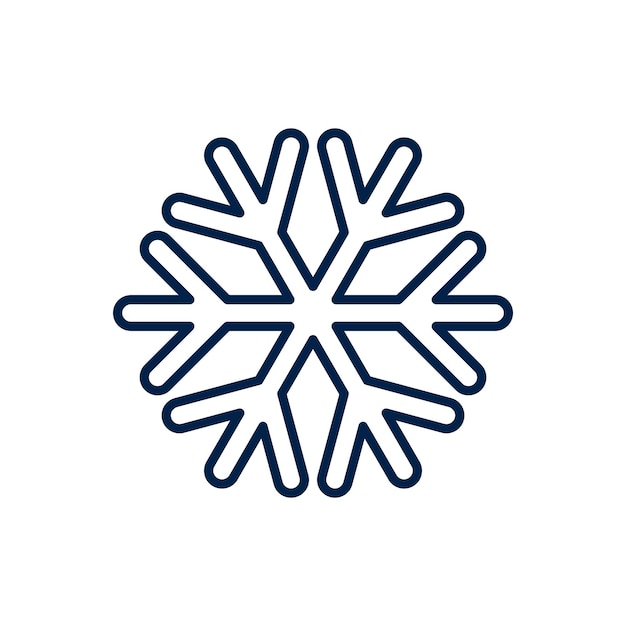 Символ векторного знака иконы снежинки