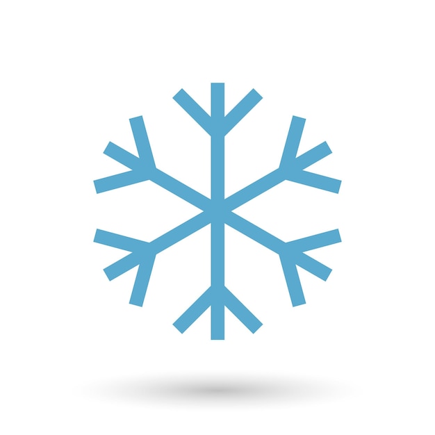 Icona di fiocco di neve simbolo invernale illustrazione vettoriale del segno di natale