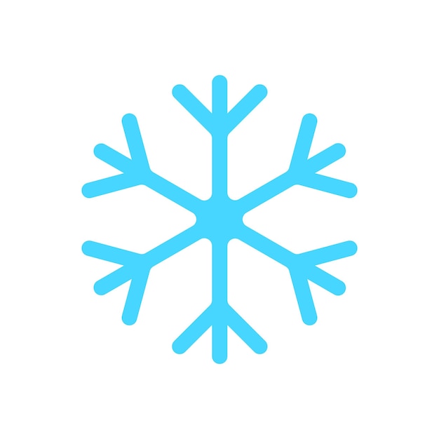 Икона снежинки Зимний символ Рождественский знак Векторная иллюстрация