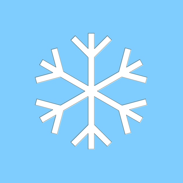 Vector snowflake icon winter symbol