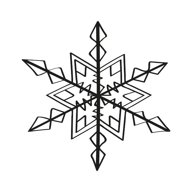 Snowflake illustratio in art ink style