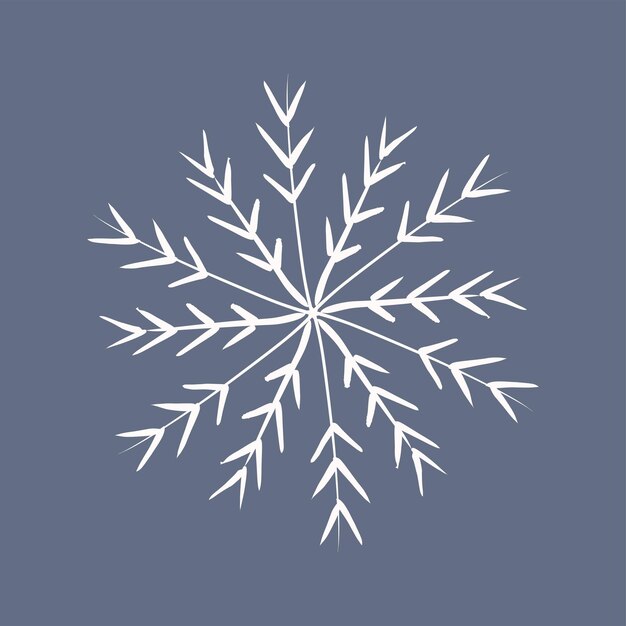 落書きスタイルの冬の休日の装飾のスノーフレーク