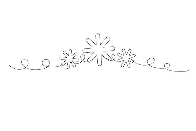 snowflake line. Celebration concept. Creative vector illustration design. Holiday concept.