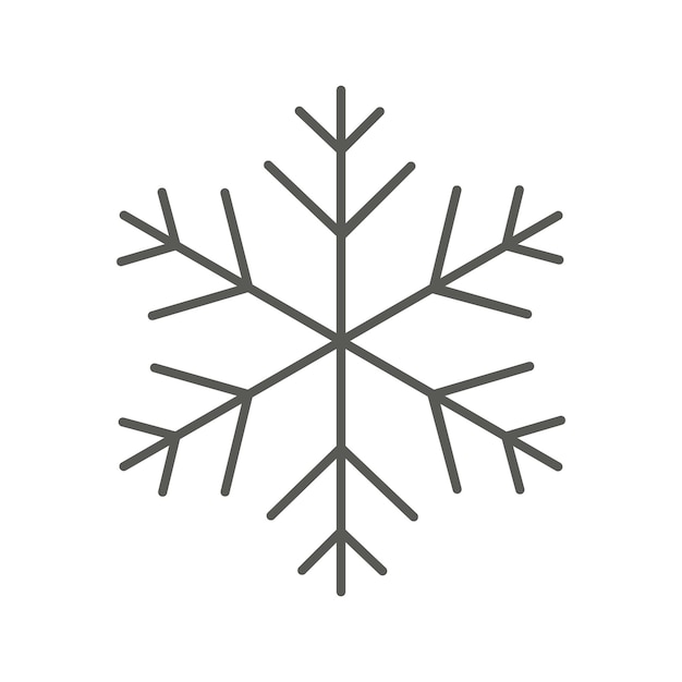 Значок линии снежинки Концепция зимнего объекта Концепция векторной иллюстрации