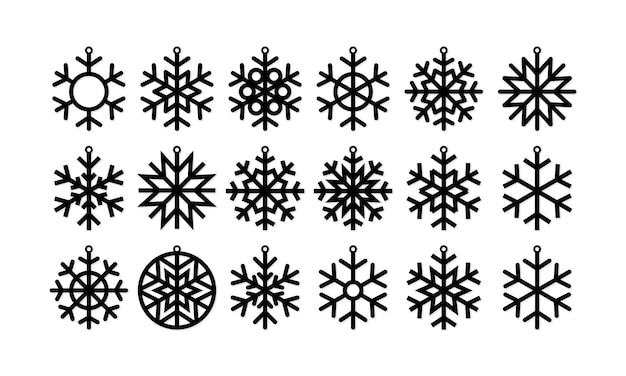 Snowflake ornaments Christmas decorations X-mas tags Christmas tree ornament Snowflakes for laser