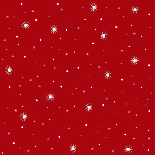 Snowflake pattern on red background