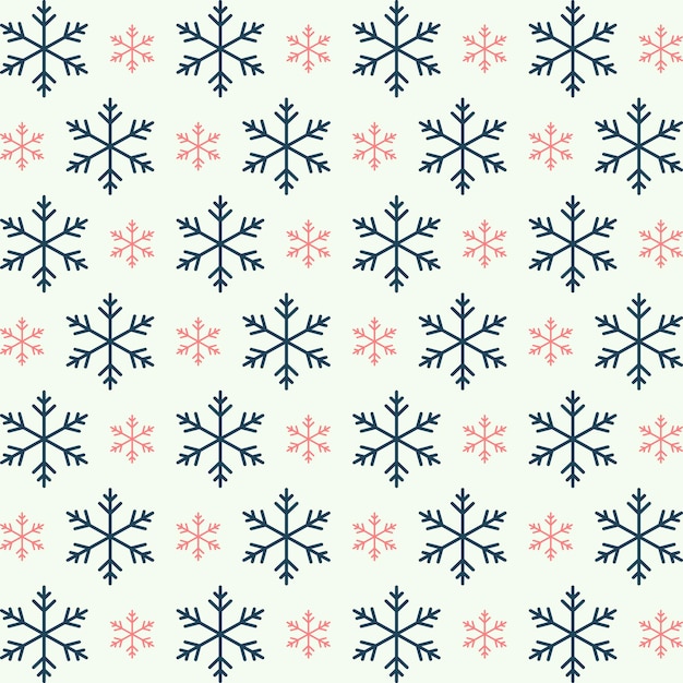 Snowflake seamless creative repeating pattern vector illustration background