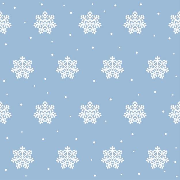 Вектор Снежинка бесшовный фон фон для дизайна зимних обоев, сезонных приглашений на продажу, праздничной упаковочной бумаги, текстильной ткани, одежды и т. д.