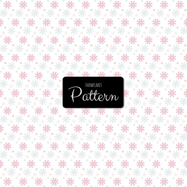 Vector snowflake seamless vector pattern