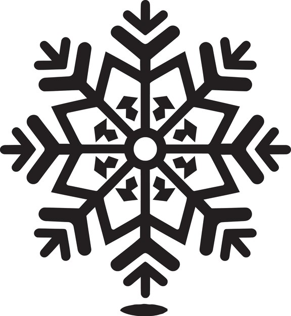 Vector snowflake serenity revealed logo vector design arctic delight unveiled iconic emblem design