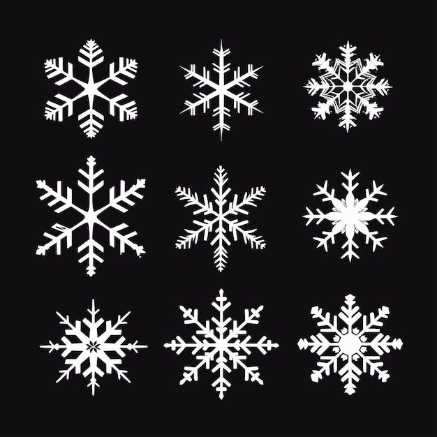 Vector snowflake silhouette