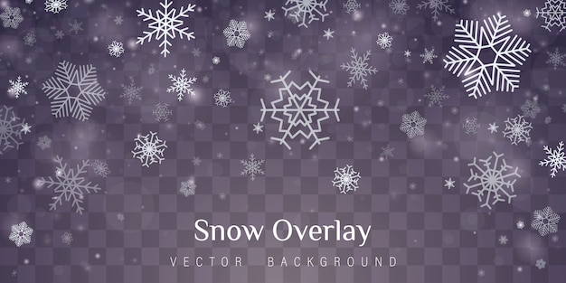 Snowflake transparent decoration effect.