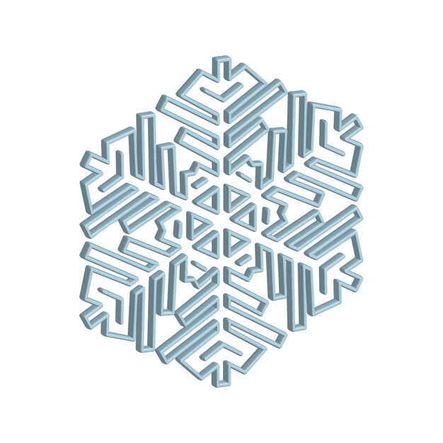 Vector snowflake variation icon collection ice crystal winter symbol vector illustration