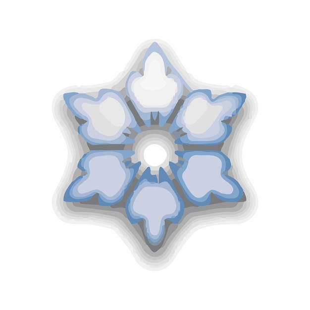 Коллекция икон с вариацией снежинки кристалл льда символ зимы иллюстрация вектора