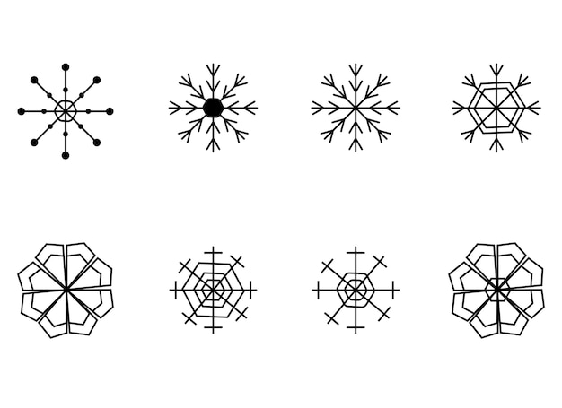 눈송이 벡터 디자인 일러스트 레이 션 흰색 배경에 고립