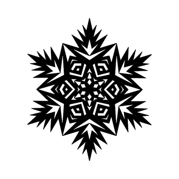 Vector snowflake vector icon a black snowflake