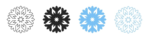 Vector snowflake vector icon snow symbol winter sign weather symbol snowflake icon vector illustration