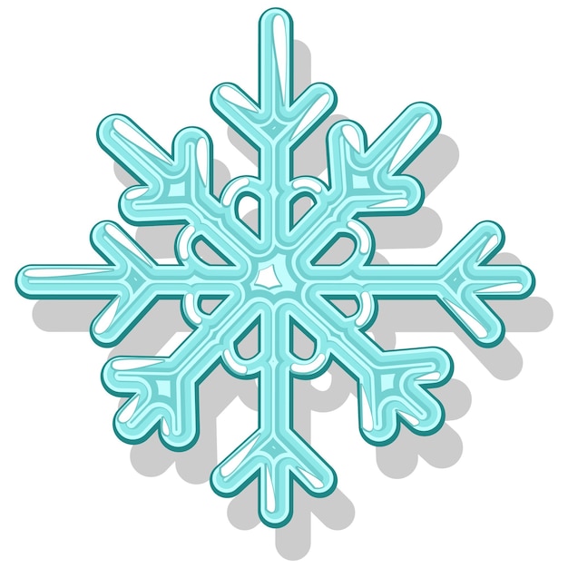 Snowflake vector illustration isolated on a white background.