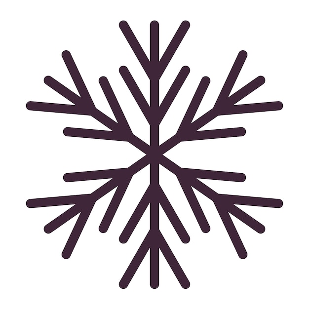 Snowflake vector illustration on white background