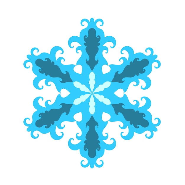 Snowflake on white background Vector illustration