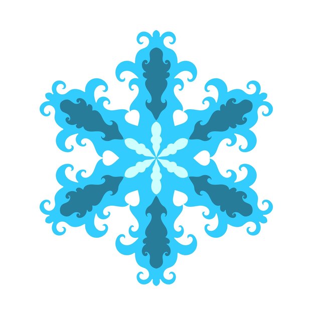 Snowflake on white background Vector illustration