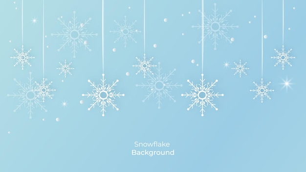 Vector snowflake winter background