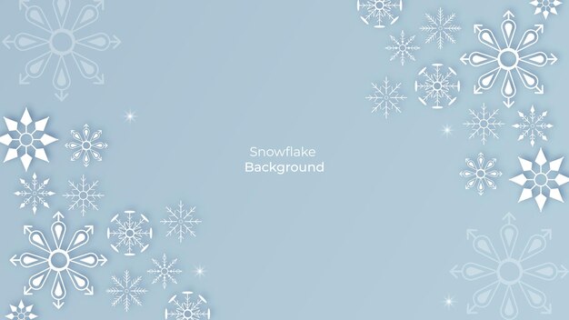 Vector snowflake winter background