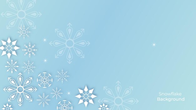 Vector snowflake winter background