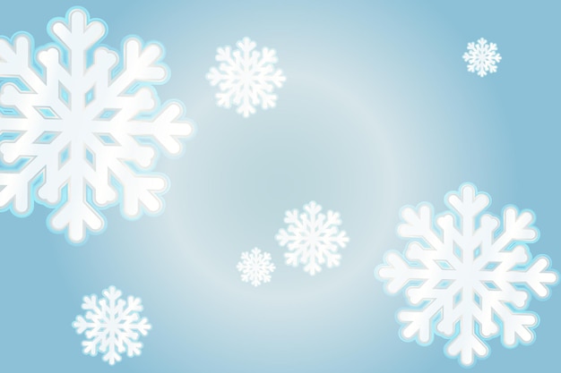 Fiocco di neve con sfondo blu