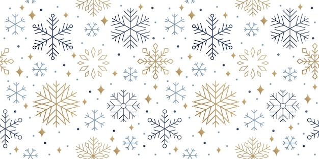 Snowflakes background winter pattern