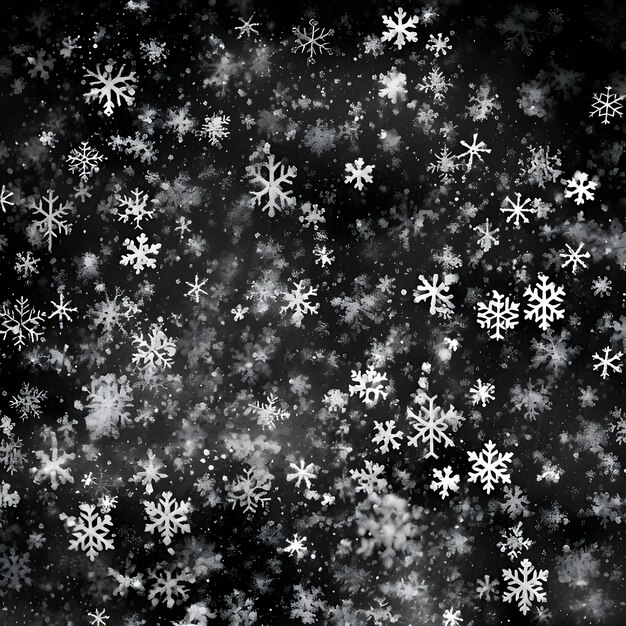 Vector snowflakes on a black background christmas and new year background