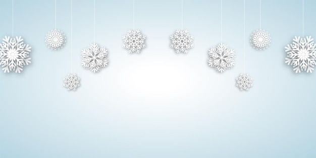 snowflakes for Christmas background vector illustration