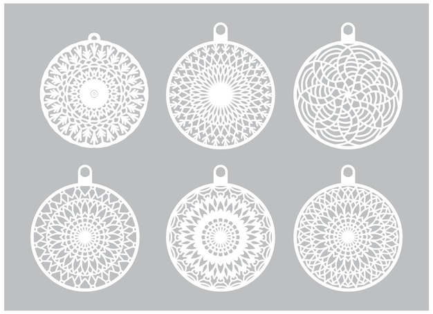 snowflakes christmas design vector set