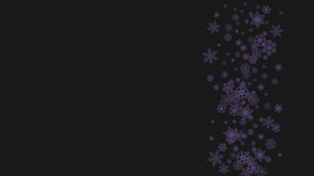 Snowflakes Christmas and New Year holiday banner