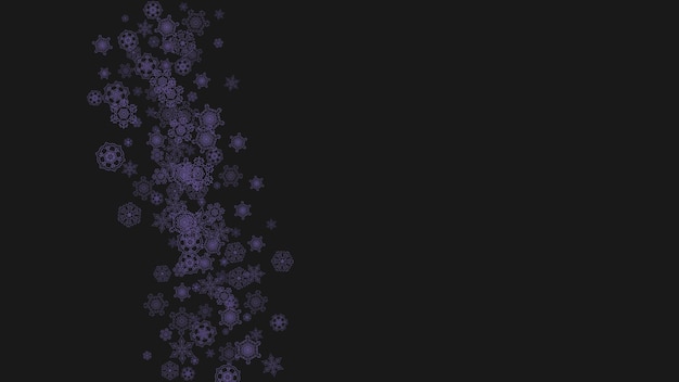 Snowflakes Christmas and New Year holiday banner