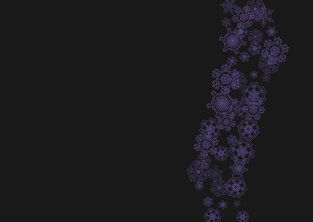 Snowflakes Christmas and New Year holiday banner