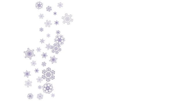 Snowflakes Christmas and New Year holiday banner
