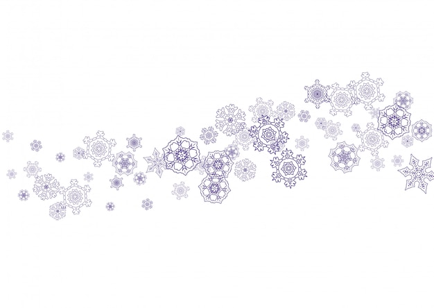 Snowflakes christmas and new year holiday banner