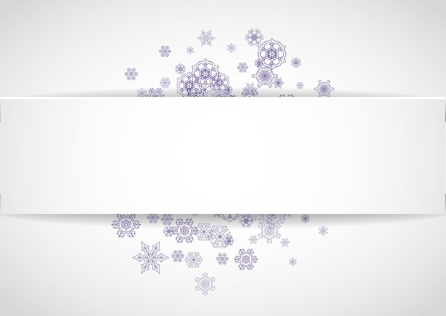 Snowflakes christmas and new year paper banner