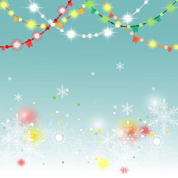 Vector snowflakes colorful light background pattern design