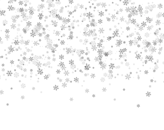 Vector snowflakes falling from the sky