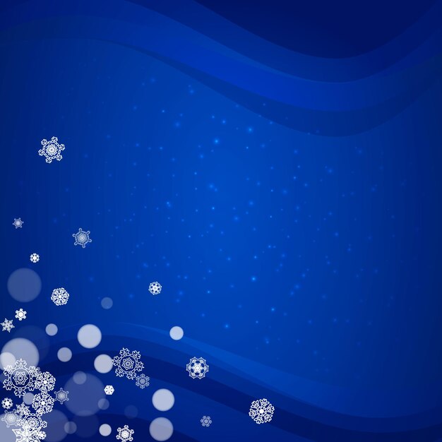 Фрейм с снежинками на синем фоне