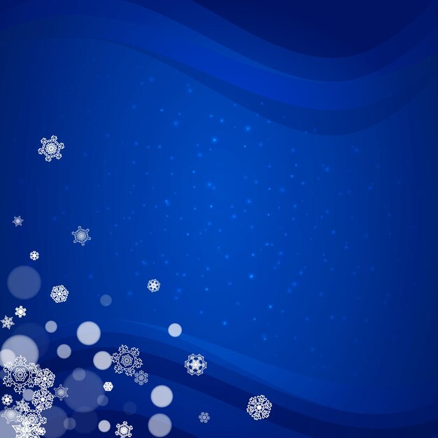 Snowflakes frame on blue background