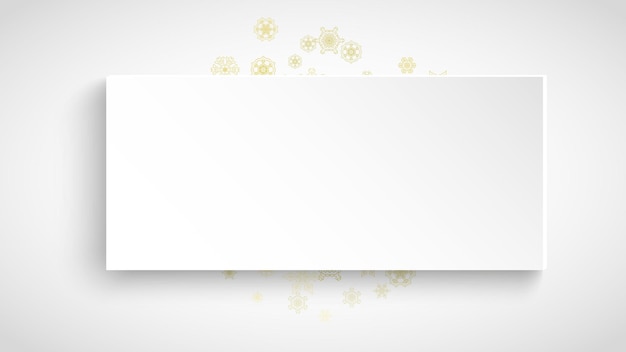 Snowflakes frame on white paper background