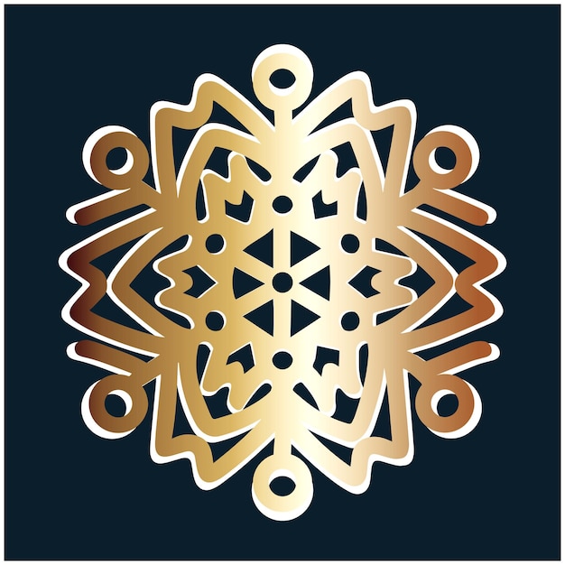 snowflakes golden color vector design free download