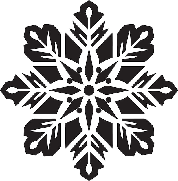 Vector snowflakes grace unveiled iconic emblem design icy intricacies revealed logo vector design