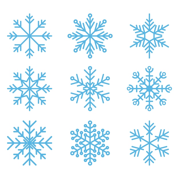 Snowflakes icon set