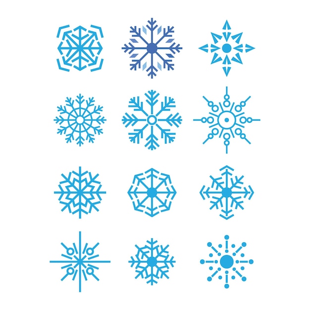 Snowflakes icon and symbol ilustration