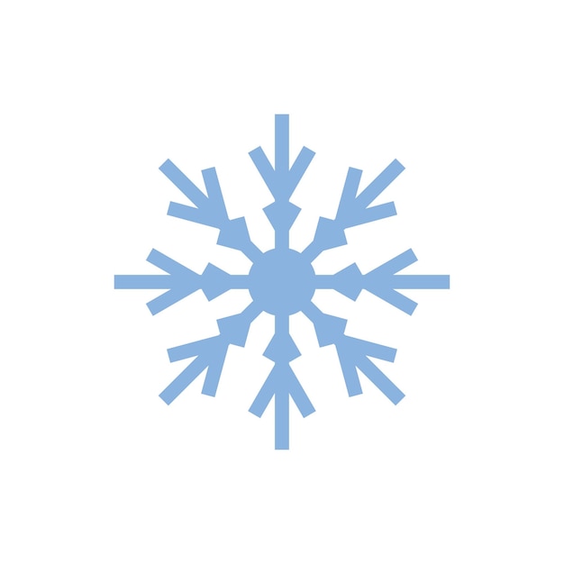 Значок снежинки и иллюстрация символа