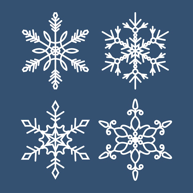 Snowflakes icons set